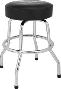 Fender® Custom Shop Chevron Logo Barstool, Black/Chrome