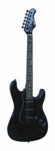 DIMAVERY ST-203 E-Guitar, gothik-black