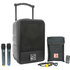 IPS10-400 STAND-ALONE, PORTABLE ‘ALL WEATHER’ PA SYSTEM 10"/25cm 400W WITH BLUETOOTH, USB, MP3 & 2 UHF MICS_